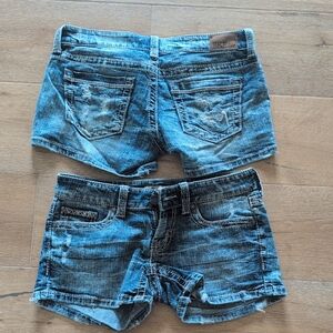 BKE Women’s Denim Cutoff Shorts - Blue